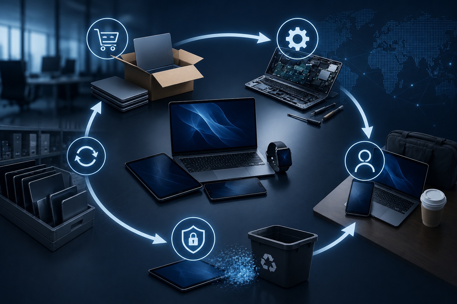 Corporate Device Lifecycle: Procurement, Upgrades, Redeployment, BYOD, and Secure Disposal